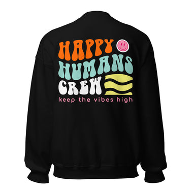 RETRO WAVE HAPPY HUMANS CREWNECK